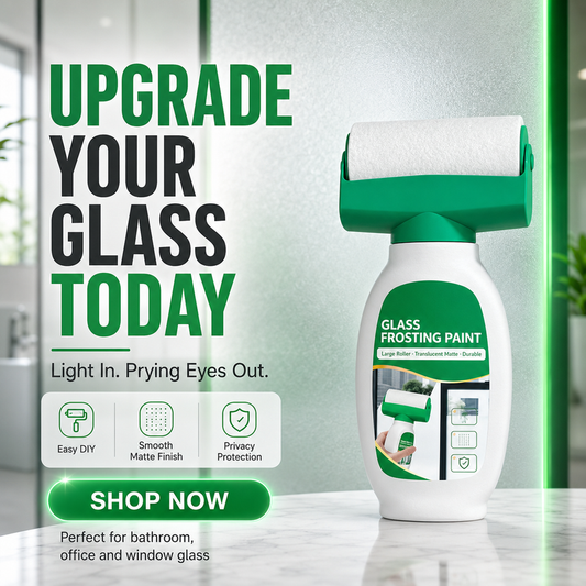 🏠Frosted Glass Privacy Coating – Roll-On, No Film, Instant Privacy ✨