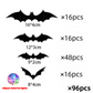 DIY Halloween 3D Bat Decoration Stickers