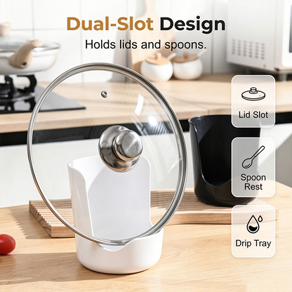 Multifunctional Pot Lid Holder and Spoon Rest