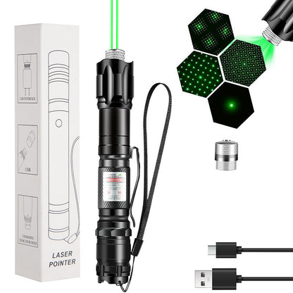 Portable Rechargeable Red & Green Laser Flashlight