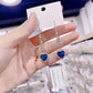 💙 Ideal Gift - Exquisite Blue Heart Synthetic Gemstone Threader Earrings 🌿