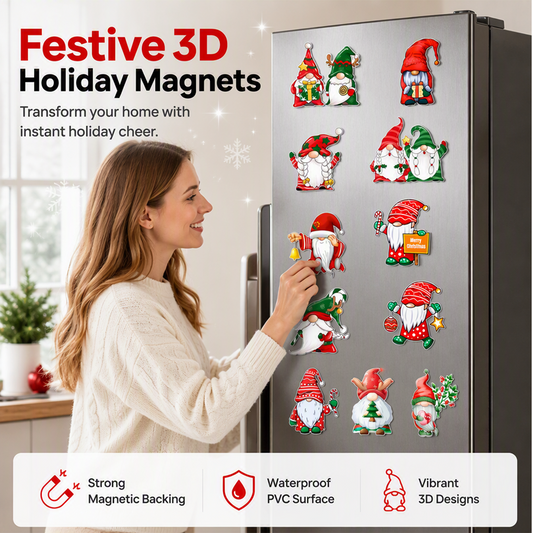 Waterproof Christmas Cartoon Refrigerator Magnets