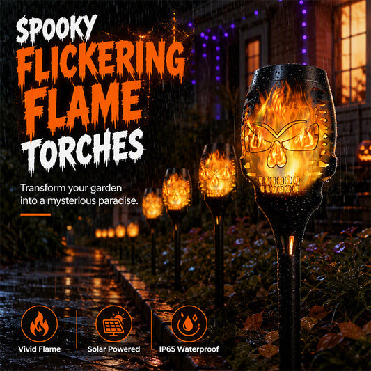 🎃 Halloween Deal | Solar Skull Stake Lights