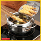 ⏳Time-Limited Special⏰Stainless Steel Tempura Fryer Pot – Thermometer, Drain Rack, Deep‑Body ✨