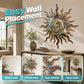 Metal Sun Silhouette Wall Art Decor