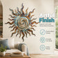 Metal Sun Silhouette Wall Art Decor
