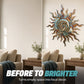 Metal Sun Silhouette Wall Art Decor