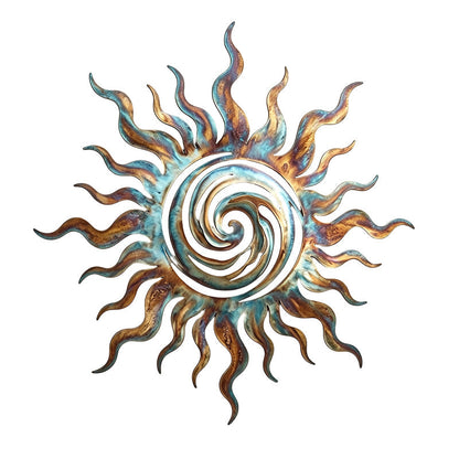 Metal Sun Silhouette Wall Art Decor