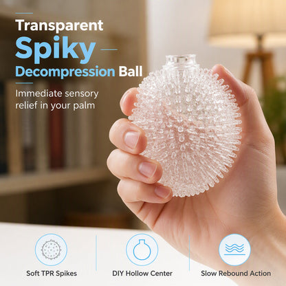Transparent TPR Spiky Hollow Ball Skin for DIY Squeeze Toys