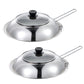 🍳50% OFF NOW! Stainless Steel Splash‑Proof Pot Lid with Glass Window‑ Universal Clear Cooking Shield, Heat‑Resistant Visible Lid Cover, Anti‑Splash Replacement Lid for Woks & Pans