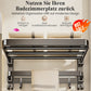 Fold-out wall-mounted towel rail with hooks