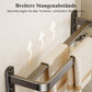 Fold-out wall-mounted towel rail with hooks