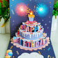 Birthday Cards With Fireworks & Pop Up Cake & Blow-able Music
