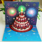 Birthday Cards With Fireworks & Pop Up Cake & Blow-able Music