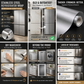 🔥 HOT SALE 50% OFF 🏠Self-Adhesive Brushed Metal Refrigerator Sticker
