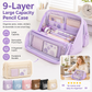 🖊️50% OFF NOW! High Capacity Detachable 9‑Layer Pencil Case‑ Multi‑Compartment Large Stationery Bag with Removable Front Pouch, Portable Durable Pen Pouch for Students School Supplies