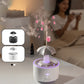 🌧️ 7-Color Rotating Raindrop Humidifier: Ultrasonic Cool Mist, 300ml, Quiet, Auto Shut-Off