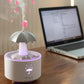 🌧️ 7-Color Rotating Raindrop Humidifier: Ultrasonic Cool Mist, 300ml, Quiet, Auto Shut-Off