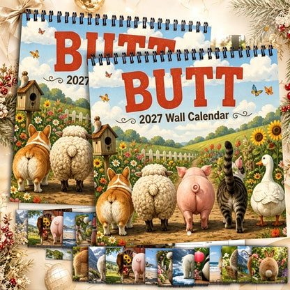 🍑🐾 BUTT Seriously… 2027 Funny Animal Wall Calendar