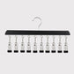 Multi-Clip Wooden Hanger for Closet Organization