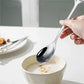 Vintage Leaf-Shaped Stainless Steel Teaspoon & Dessert Fork