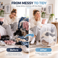 Large Capacity Foldable Mesh Laundry Hamper