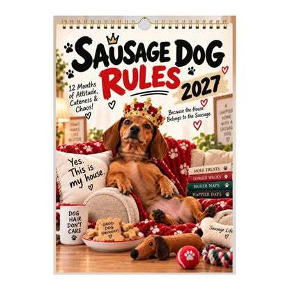 🥳2026 HOT SALE🥳💞50K+ SOLD! 🌸 50% OFF NOW! 🌸2027 Playful Dachshund Calendar