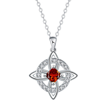 ☘️ Celtic Knot Birthstone Necklace – Elegant & Adjustable for Everyday & Special Occasions
