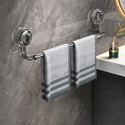 Hang Towels Instantly! No-Drill Adjustable Suction Bar