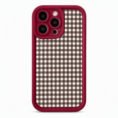 Gingham TPU Phone Case with Camera Lens Protection