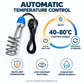 ♨️50% OFF NOW! Stainless Steel Spiral Immersion Water Heater, Portable 220V Bucket Water Heating Rod with Auto Temperature Control, EU Plug Quick Heating Submersible Water Heater for Home