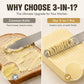 Professional 304 Stainless Steel 3-in-1 Butter Knife and Spreader