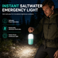 Portable Saltwater-Powered LED Emergency Camping Lantern