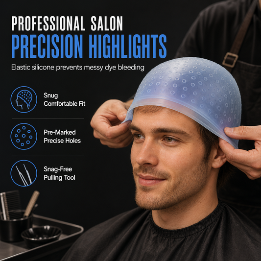 Silicone Hair Highlighting Cap for Hair Dyeing & Coloring