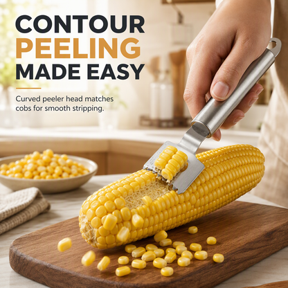Strip Corn Instantly! 2-in-1 Stainless Steel Corn Peeler & Bottle Opener