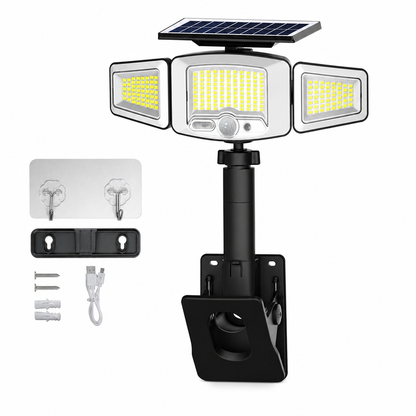 3-Head Solar Motion Sensor Light