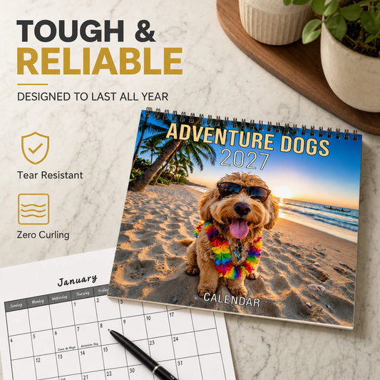 2027 Adventure Dogs Wall Calendar