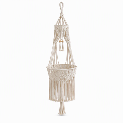 🐱50% OFF NOW! Handwoven Bohemian Hanging Cat Hammock – Macrame Cotton Rope Cat Swing Bed with Tassels, Elevated Indoor Cat Perch for Kittens & Cats