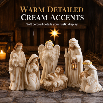 Miniature Resin Nativity Scene Figures for Dollhouse DIY Accessories and Desktop Micro Landscape Decoration