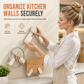 Rotating Wall-Mounted Pot Lid and Cutting Board Holder