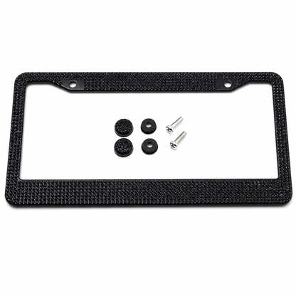 Stainless Steel Rhinestone License Plate Frame