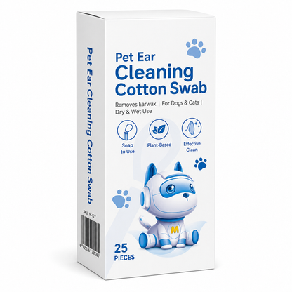 Pet Ear and Eye Cleaning Cotton Swabs for Cats and Dogs