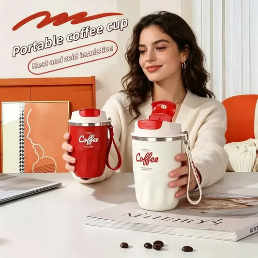 Portable Smart Thermal Coffee Cup with Temperature Display