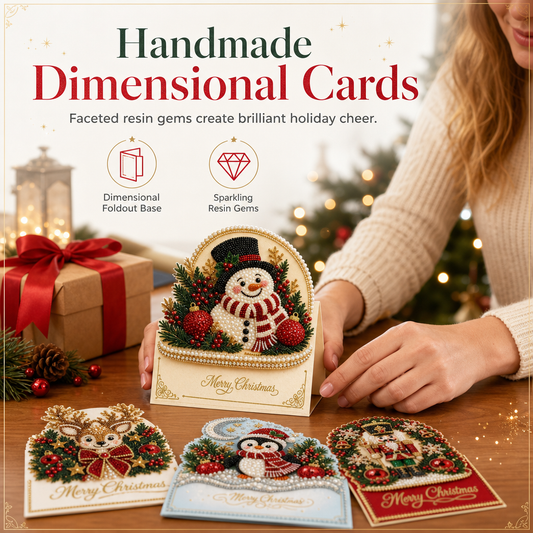 DIY 3D Christmas Greeting Cards Set
