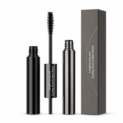 Dual Ended Waterproof Lengthening and Curling with Fine and Thick Brushes Smudge Proof Eyelash Makeup