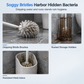 Wall Mounted Disposable Toilet Brush Set with Dissolvable Scented Refill Heads for Bathroom Cleaning