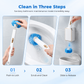 Wall Mounted Disposable Toilet Brush Set with Dissolvable Scented Refill Heads for Bathroom Cleaning