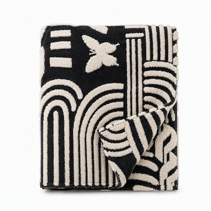 Geometric Striped Sofa Throw Blanket