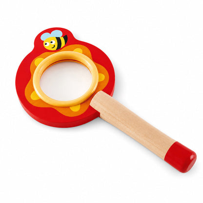 Wooden Cartoon Magnifying Glass Toy for Kids