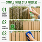 Garden and Outdoor Wooden Fence Mold Remover Spray Moss and Stain Cleaner with Cleaning Towel